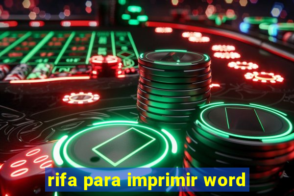 rifa para imprimir word